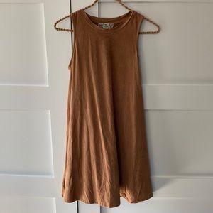 Southwest Tan Suede Sleeveless Dress
